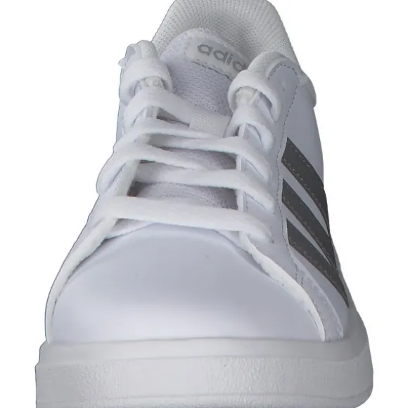 Adidas Core Grand Court 2.0 K, Sneakers Low, Damen, Weiß (Weiß/Silber)