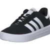Adidas Court Platform Suede, Schnürschuhe, Schwarz