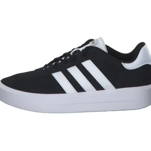 Adidas Court Platform Suede, Schnürschuhe, Schwarz