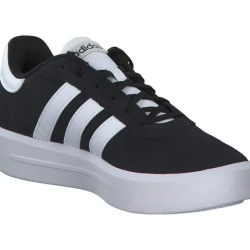 Adidas Court Platform Suede, Schnürschuhe, Schwarz