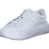 Adidas Grand Court Platform Suede, Schnürschuhe, Damen, Weiß