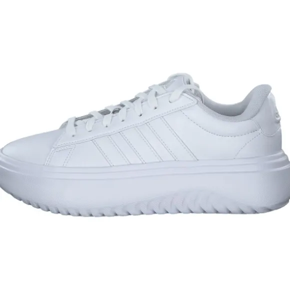 Adidas Grand Court Platform Suede, Schnürschuhe, Damen, Weiß