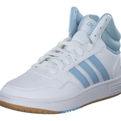 Adidas Hoops 3.0 MID W, Sneakers High, Damen, white/clear sky/gum