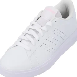 adidas IF4136 Advantage Base 2.0, Schnürschuhe, Damen, white/white/clear pink