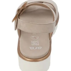 Ara Bilbao 33505, Keilsandaletten, Damen, Beige