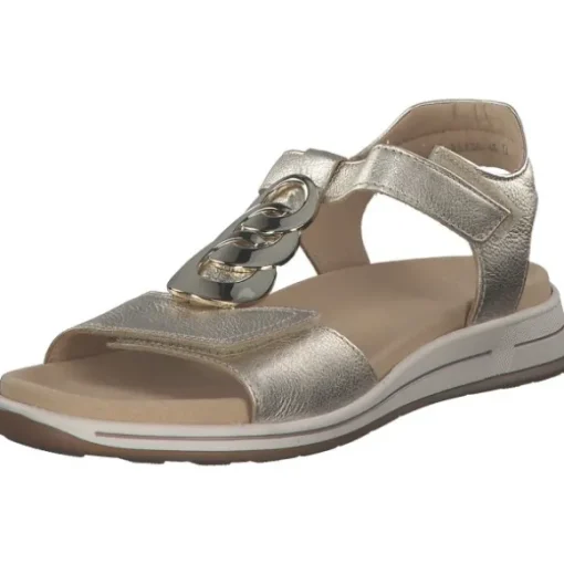 Ara Osaka 34826, Keilsandaletten, Damen, PLATIN