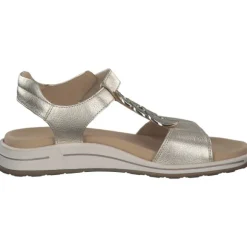 Ara Osaka 34826, Keilsandaletten, Damen, PLATIN