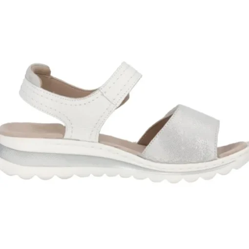 Ara Tampa 47207, Keilsandaletten, Damen, WEISS NEBBIA