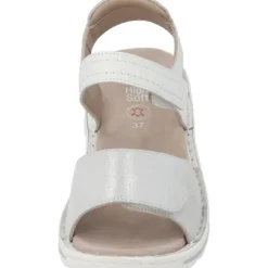 Ara Tampa 47207, Keilsandaletten, Damen, WEISS NEBBIA