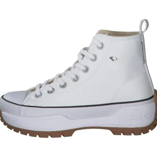 British Knights Kaya Mid Fly B49, Sneakers High, Damen, Weiß / Schwarz