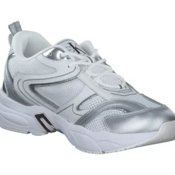 Calvin Klein YW0YW01381, Schnürschuhe, Damen, weiß silber metallic