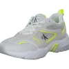 Calvin Klein YW0YW00891, Sneakers Low, Damen, Weiß (Gelb)