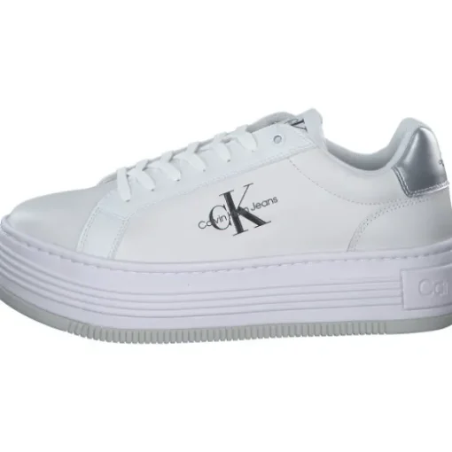 Calvin Klein YW0YW015160K9, Schnürschuhe, Damen, bright white / silver