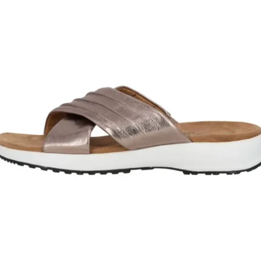 Caprice 27206, Plateau-Pantoletten, Damen, Grau (Taupe Metallic)
