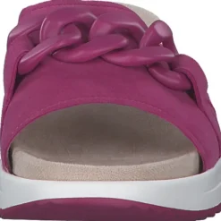 Caprice 27204, Plateau-Pantoletten, Damen, FUCHSIA SUEDE