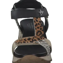 Cetti C1317, Plateau-Sandaletten, Damen, leopardo multicolor