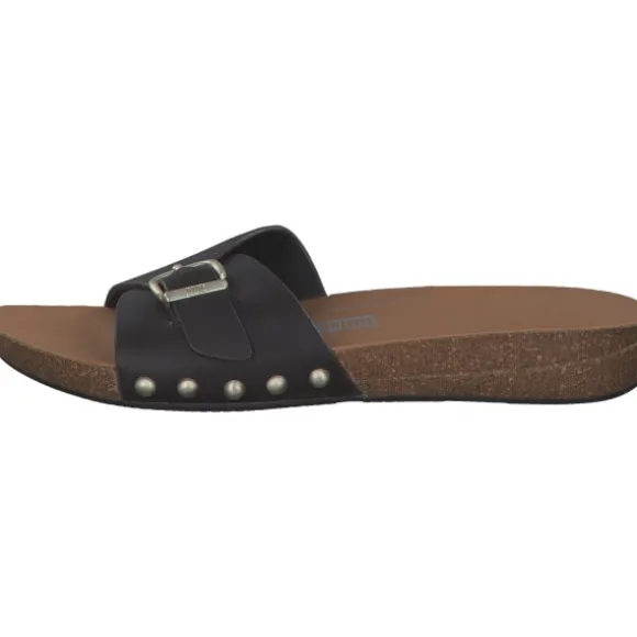 Fit Flop Iqushion Adkustable Buckle HF1, Plateau-Pantoletten, Damen, chocolate brown