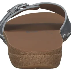 Fit Flop Iqushion Adkustable Buckle HT2, Plateau-Pantoletten, Damen, SILVER