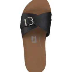 Fit Flop Iqushion Adkustable Buckle HF1, Plateau-Pantoletten, Damen, chocolate brown