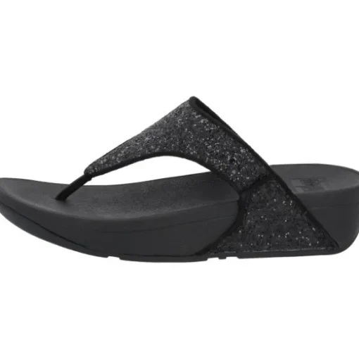Fit Flop Lulu Glitter X03, Badeschuhe, Damen, Schwarz
