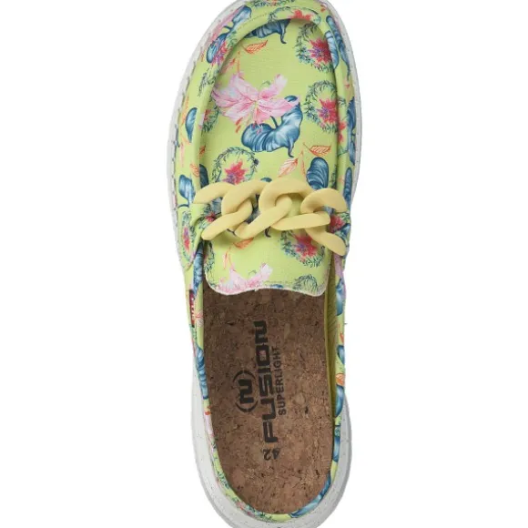 Fusion Ella, Plateau-Pantoletten, Damen, chain calla jasmine