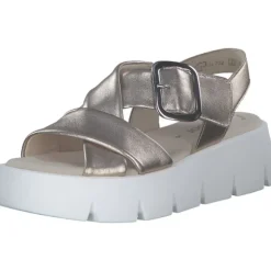 Gabor 64.752, Keilsandaletten, Damen, puder (weiss)