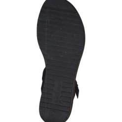Gabor 44.562, Keilsandaletten, Damen, schwarz(altsilber)