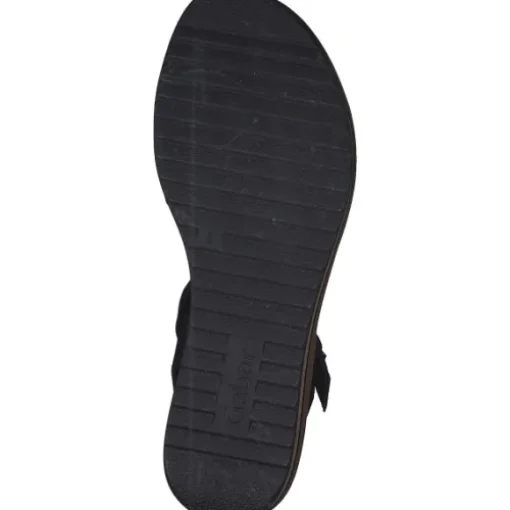 Gabor 44.562, Keilsandaletten, Damen, schwarz(altsilber)