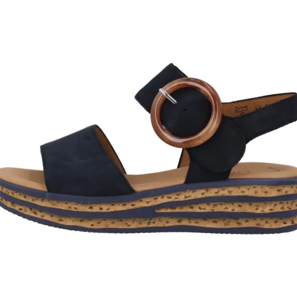 Gabor 44.550, Plateau-Sandaletten, Damen, Blau