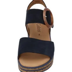 Gabor 44.550, Plateau-Sandaletten, Damen, Blau