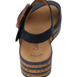 Gabor 44.550, Plateau-Sandaletten, Damen, Blau