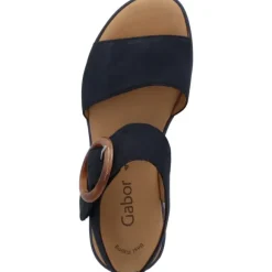 Gabor 44.550, Plateau-Sandaletten, Damen, Blau