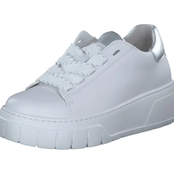 Gabor 63.222, Schnürschuhe, Damen, weiss/silber
