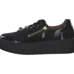 Gabor 53.201.97, Schnürschuhe, Damen, schwarz (gold)