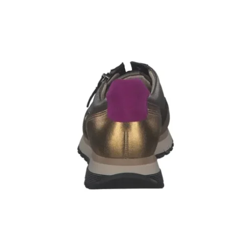 Gabor 56.378.63, Schnürschuhe, Damen, schw/efeu/golden k.