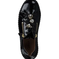 Gabor 53.201.97, Schnürschuhe, Damen, schwarz (gold)