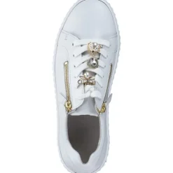 Gabor 53.201.21, Schnürschuhe, Damen, weiss (gold)