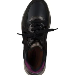 Gabor 56.878.63, Schnürschuhe, Damen, schwarz/choco/berry