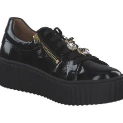 Gabor 53.201.97, Schnürschuhe, Damen, schwarz (gold)