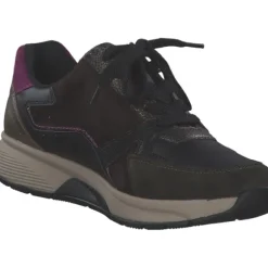 Gabor 56.878.63, Schnürschuhe, Damen, schwarz/choco/berry