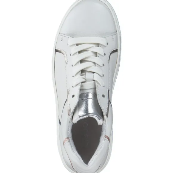 Gabor 63.210, Schnürschuhe, Damen, latte/silber/puder