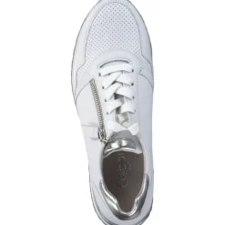Gabor 26.528, Sneakers Low, Damen, weiss/silber (perf)