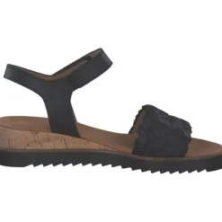 Gabor Comfort 62.759, Keilsandaletten, Damen, schwarz(Kork/schw)