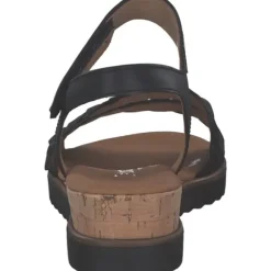 Gabor Comfort 62.759, Keilsandaletten, Damen, schwarz(Kork/schw)