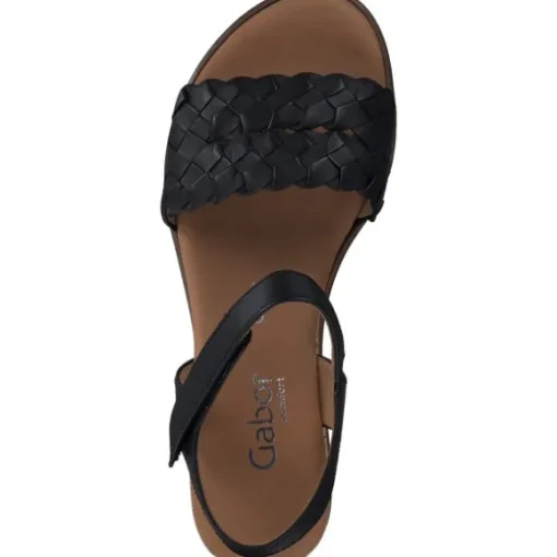 Gabor Comfort 62.759, Keilsandaletten, Damen, schwarz(Kork/schw)