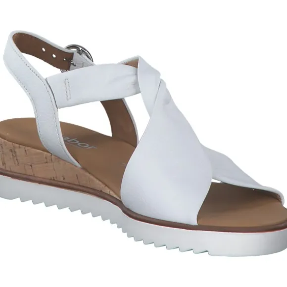 Gabor Comfort 42.751, Keilsandaletten, Damen, Weiß (White)