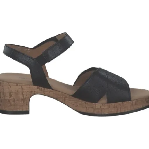 Gabor Comfort 62.072, Plateau-Sandaletten, Damen, schwarz (S.Kork)