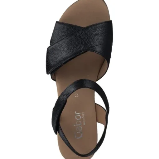 Gabor Comfort 62.072, Plateau-Sandaletten, Damen, schwarz (S.Kork)