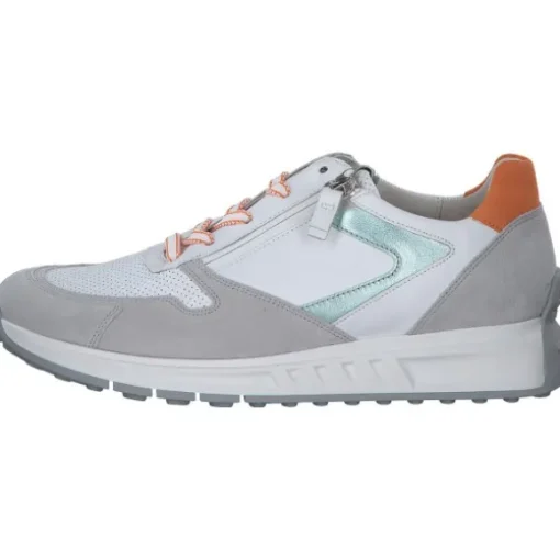 Gabor Comfort 46.428, Schnürschuhe, Damen, weiß/grey/mint/oran