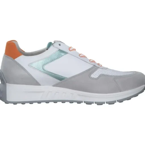 Gabor Comfort 46.428, Schnürschuhe, Damen, weiß/grey/mint/oran